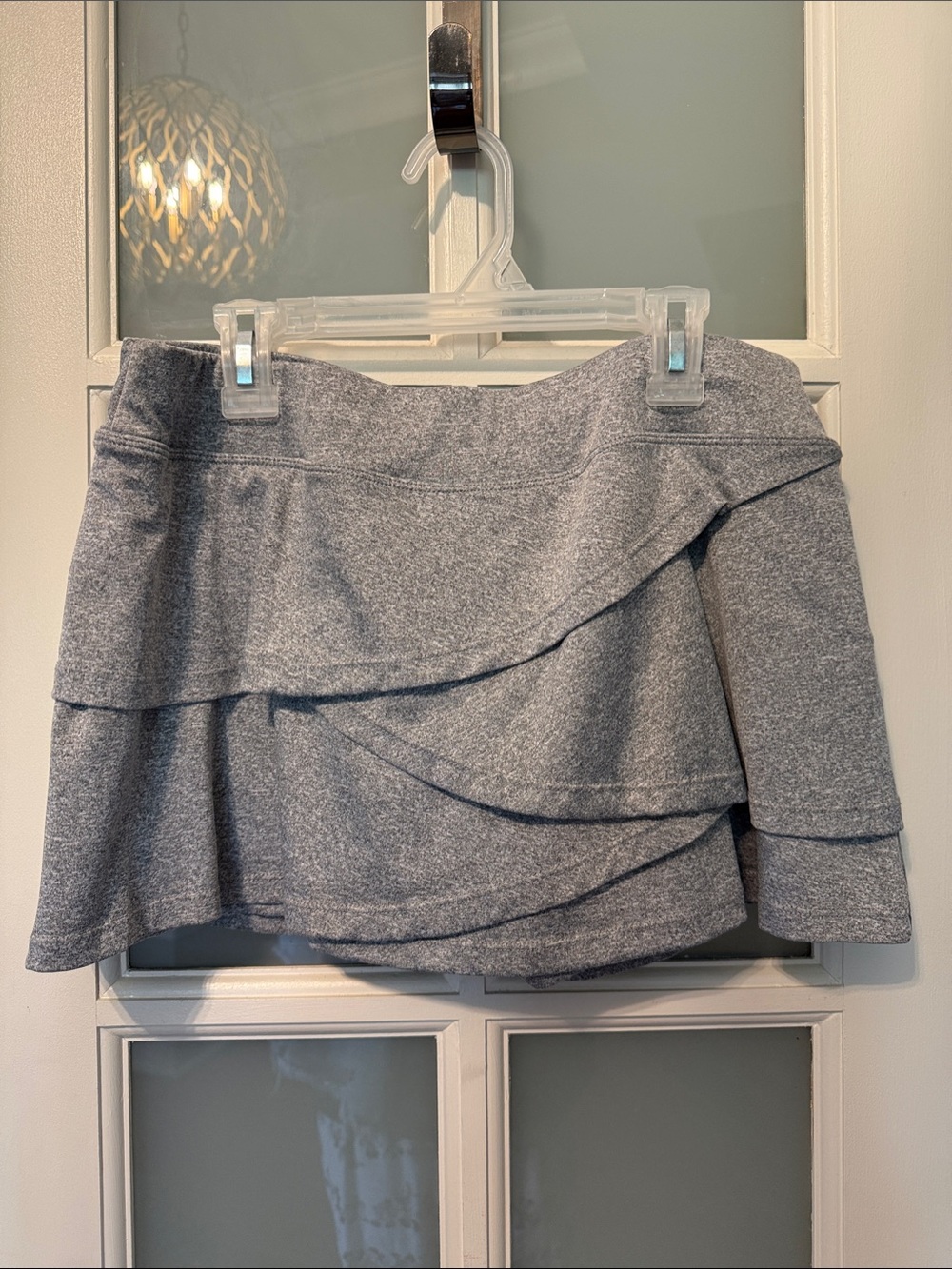 KIAVA Gray Tiered Ruffle Mini Skort
